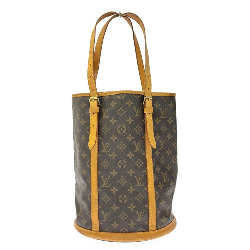 LOUIS VUITTON Monogram Bucket Shoulder Bag Brown